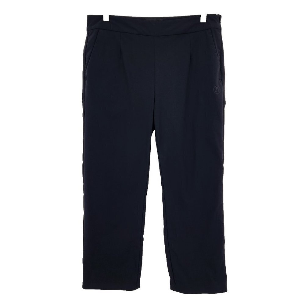 Alchemy‎ Equipment Crop Trouser Pant Womens S Navy Side Zip Stretch Relaxed
